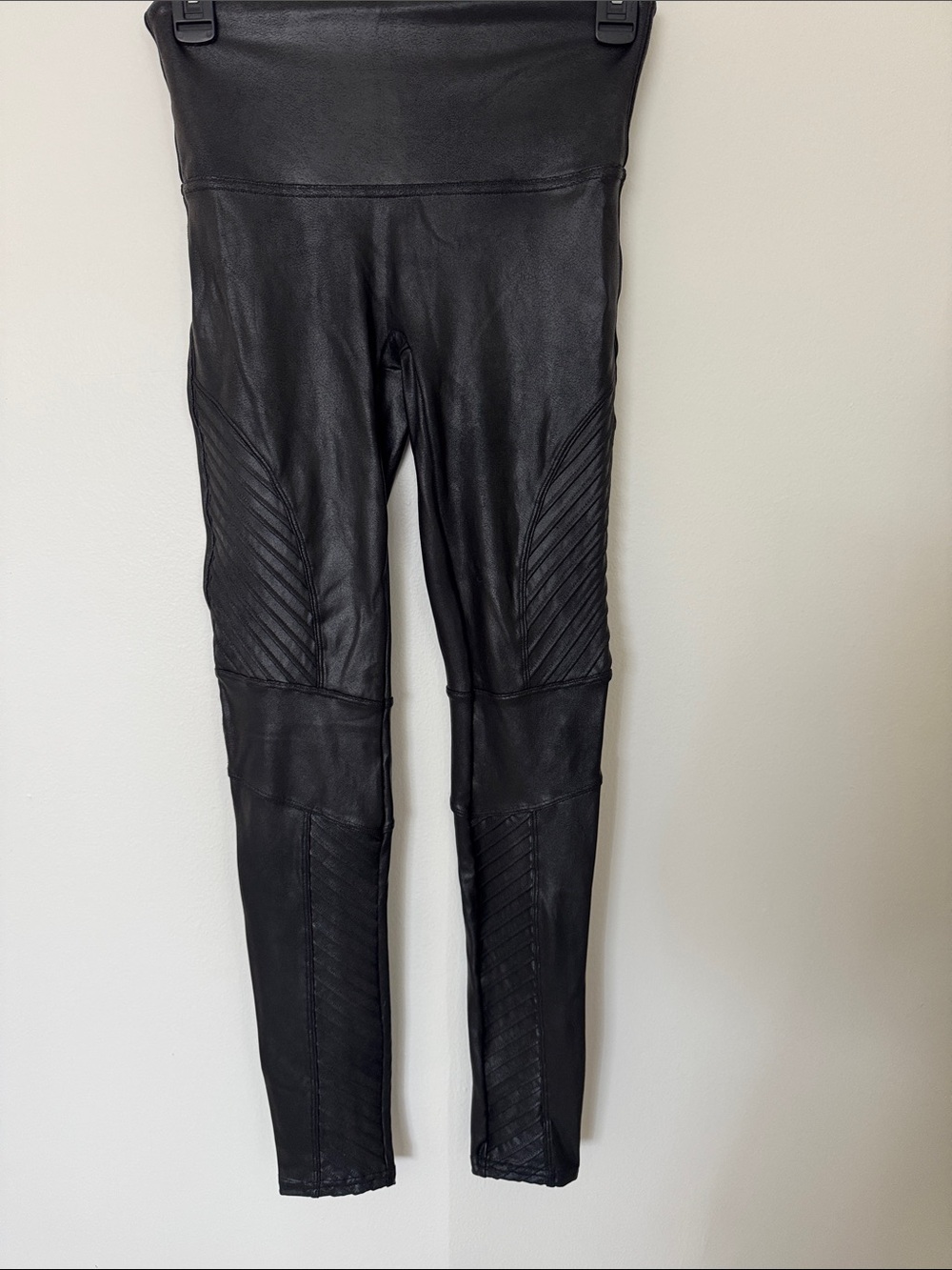 SPANX Black Faux Leather Look Leggings